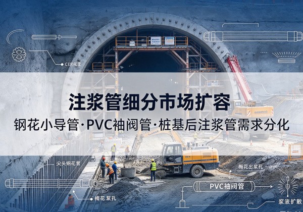 临河注浆管细分市场扩容，隧道钢花小导管、PVC 袖阀管、桩基后注浆管需求分化